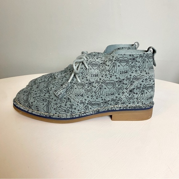 Hush Puppies Blue Cyra Caitlin Chukka Boots 100% Suede - Picture 3 of 16